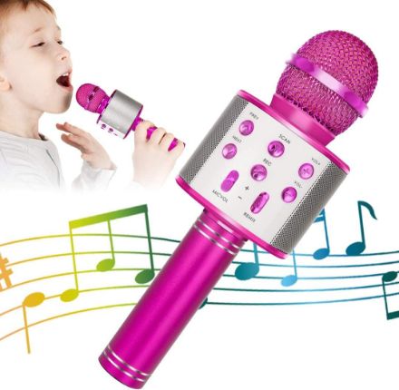 Picture of KIDWILL LAND Bluetooth Karaoke Microphone for Kids - Hot Pink