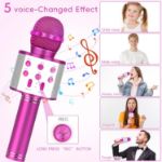 Picture of KIDWILL LAND Bluetooth Karaoke Microphone for Kids - Hot Pink
