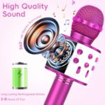 Picture of KIDWILL LAND Bluetooth Karaoke Microphone for Kids - Hot Pink
